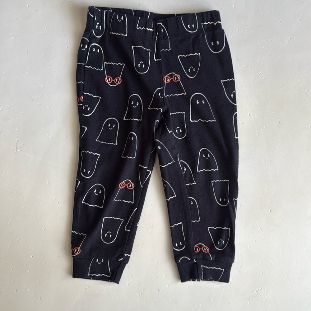 Carter's “Little Boo” Halloween Shirt & Black Ghost Pants 24 Months - Picture 2 of 9